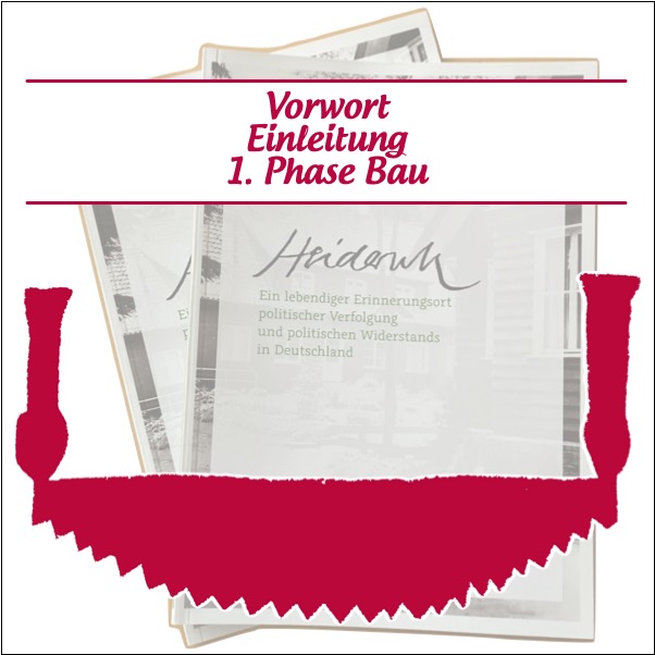Bild mit Text: Vorwort, Einleitung, 1. Phase Bau und deren Symbol