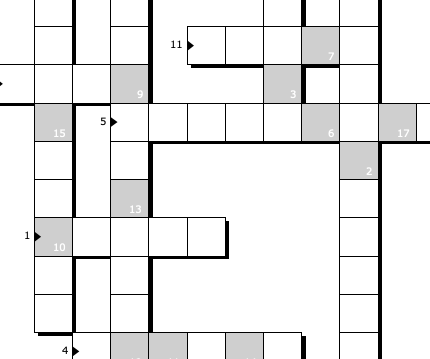 Ausschnitt Kreuzworträtsel