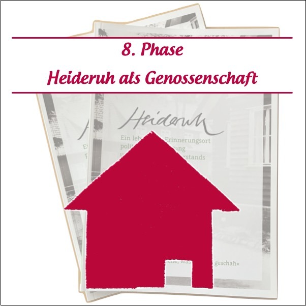 Bild Symbol mit Text: 8. Phase Heideruh als Genossenschaft