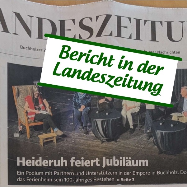 Heideruh Empore Veranstaltung in der Landeszeitung auf Seite 1