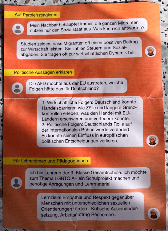 Klara Klartext Flyer Seite 2