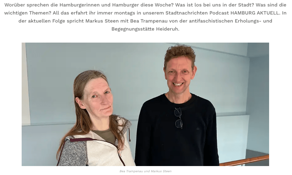 Podcast HAMBURG AKTUELL Screenshot Webseite