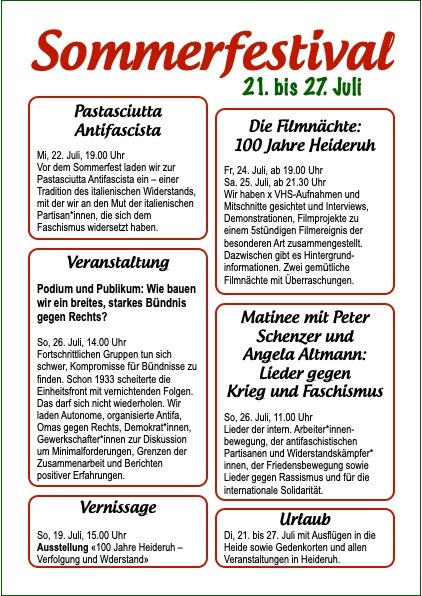Flyer Sommerfest und Sommerfestivat Seite 2