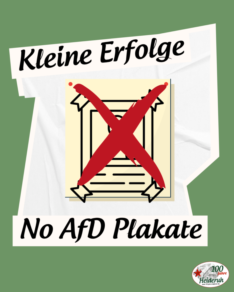 Kleine Erfolge: no AfD Plakate