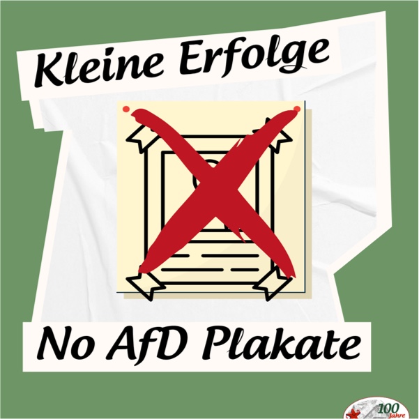 Kleine Erfolge: no AfD Plakate
