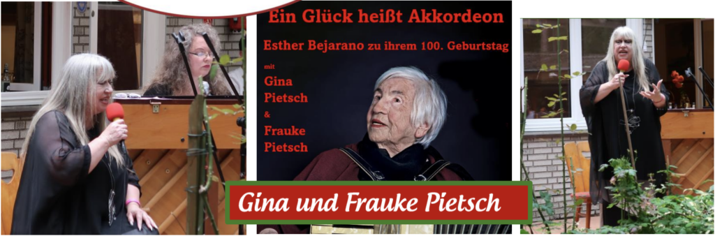 Plakatausschnitt Esther Bejarano 5. Todestag zum Gedenken